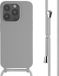 iMoshion iPhone 15 Pro Hoesje Met Koord - Siliconen - Lichtgrijs