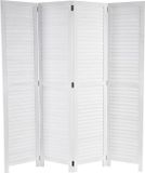 Brulo Scheidingswand - Shabby - Vintage - Wit - Hout - 161 x 170 cm