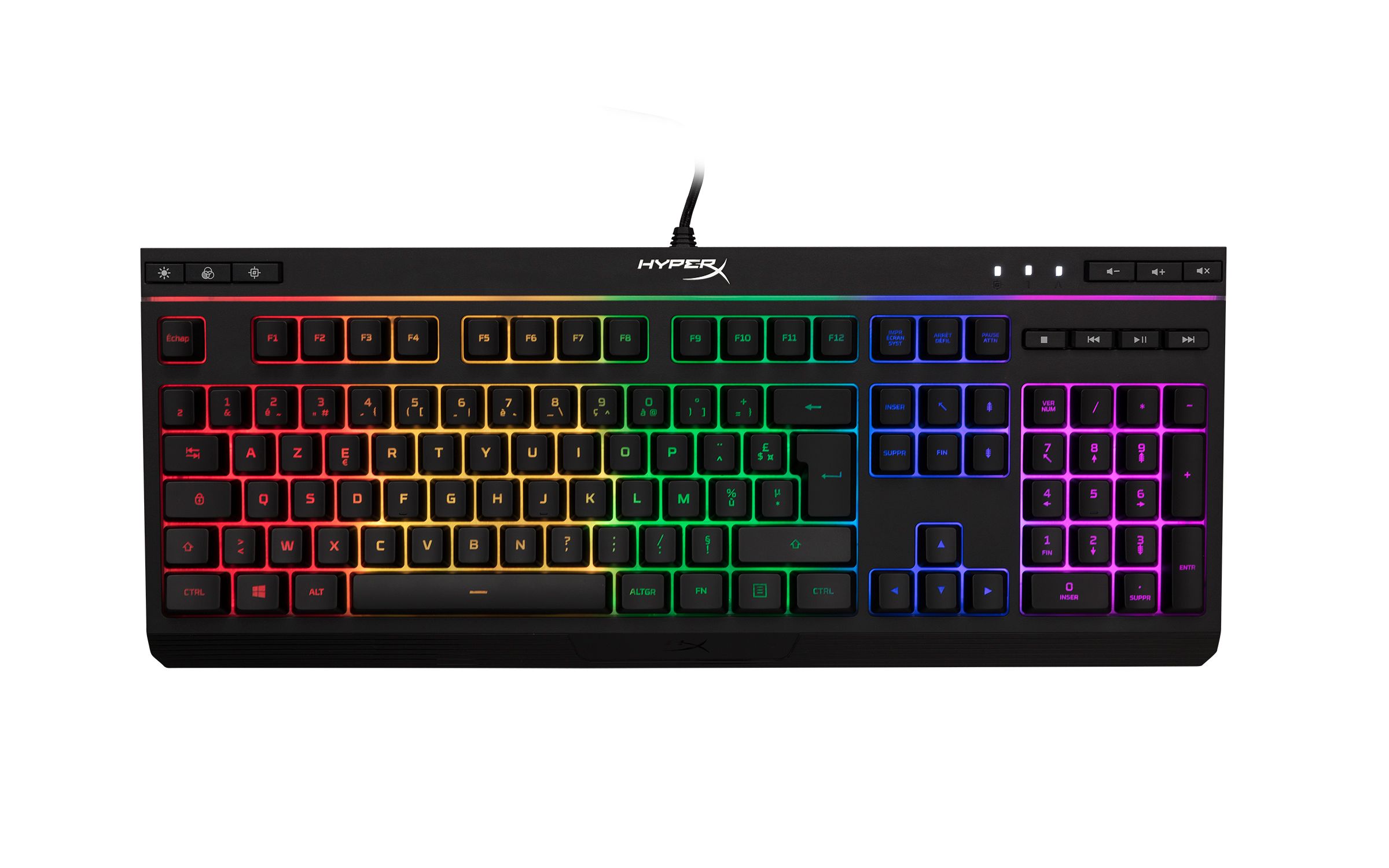 Kingston Alloy Core RGB - AZERTY - Zwart - Toetsenbord