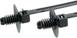 HellermannTyton 150-55610 T18RDP5-PA66-BK Kabelbinder 110 mm 2.50 mm Zwart Met spreidanker en plaat 500 stuk(s)