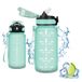 Vikaster Drinkfles, sport, waterfles met rietje, 500 ml, lekvrij, BPA-vrij, sportfles voor camping, yoga, gym, school, outdoor