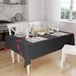 Bonamaison Tafelkleed, Anti-Mold, Sneldrogend, Waterdicht, 100% Polyester Tafellaken, rood Zwart, 140 x 160 Cm