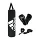 adidas Boksing-set Performance, bokszakkit 90 x 30 cm – 20 kg, incl. bokshandschoenen, maat 10 oz en bandages, zwart/wit