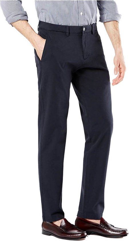 Dockers Smart 360 Flex Chino Tapered Broek - Navy - Heren - Maat 36/32