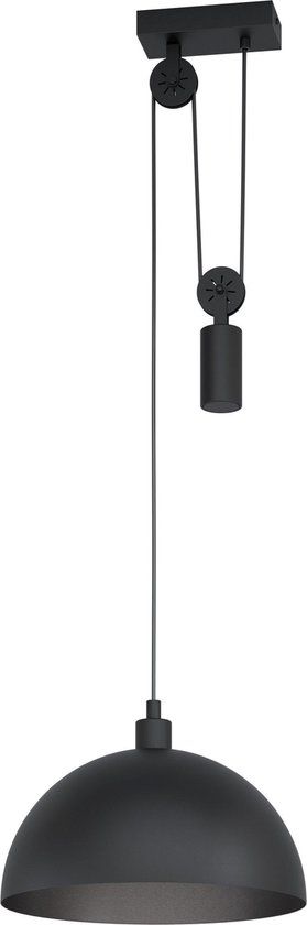 EGLO Winkworth Hanglamp - Zwart - E27 - Ø 38 cm