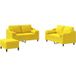 Maison Exclusive - Ensemble de canapés 3 pièces avec coussins, tissu jaune clair