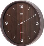 Teesa Wandklok 30 cm Donkerbruin