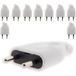 Zenitech - Lot De 10 Fiches Mâles 2p 6a Latérales - Blanc