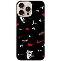 NIKE JORDAN iPhone 16 Pro Maniacase Blanc Rouge Fond Noir