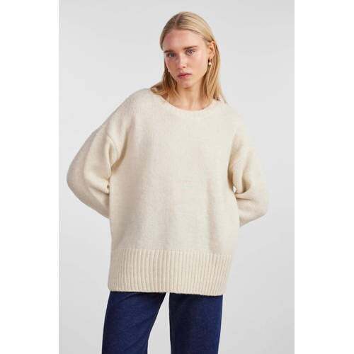 PIECES PIECES sweater PCNANCY van gerecycled polyester ecru