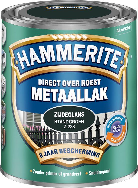 Hammerite direct over roest metaallak zijdeglans standgroen - 750 ml
