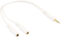 InLine 3,5mm Jack stereo audio splitter - verguld / wit - 0,15 meter