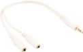 InLine 3,5mm Jack stereo audio splitter - verguld / wit - 0,15 meter