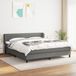 Maison Exclusive - Sommier à lattes de lit avec matelas Gris foncé 160x200cm Tissu