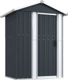 vidaXL Tuinschuur 126x97,5x177 cm gegalvaniseerd staal antracietkleur