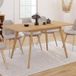 Idmarket – Table de salle à manger extensible rectangulaire 4-8 personnes – Longueur 110-150 cm – Plateau mélaminé – Pieds en bois de hêtre