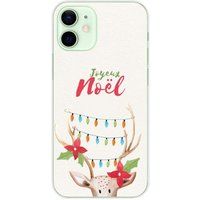Apple iPhone 12 Mini Beschermende Siliconen Case met Lichtgevend Rendier