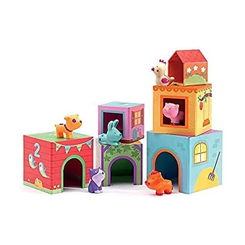 Djeco Topanifarm Stapelspeelgoed Stapeldobbelsteen - 8581993720998