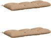 vidaXL - 2-delige - Coussin de canapé - VIANEN - 100% - Polyester - Sable