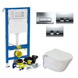 Geberit UP100 Toiletset set46 Wiesbaden Luxe Douchewc Stroomloos Met Metro Pot Delta drukplaat