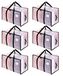 Set de 6 boîtes de rangement pliables transparentes avec couvercle