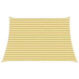 VidaXL Voile d'ombrage rectangulaire 3/4 x 3 m hdpe jaune et blanc