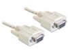 DeLOCK 84250 Seriële Kabel Grijs 5 m Sub-D9