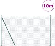 vidaXL Gaashek met betonnen voetstuk 10 x 1,6 m PVC-Coated Staal Groen