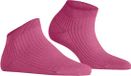 FALKE Shiny Rib kort eenkleurig viscose sneakersokken enkelsokken dames roze - maat 35-38