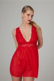Babydoll & String Lieve Rood 2XL