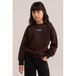 WE Fashion pull junior avec imprimé dorsal - brun foncé/bleu clair