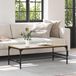 Maison Exclusive - Table basse, chêne artisanal, 100 x 50 x 35 cm, fibre de bois