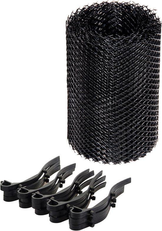 Silverline Dakgoot beschermgaas - 5 meter - Zwart - Roestbestendig