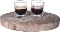 Merkloos Koffieglazen - dubbelwandig - 2x - 100 ml - theeglazen - hittebestendig