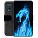 Samsung Étui Portefeuille Premium Dragon Feu Bleu Galaxy A12