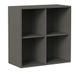 Iconico Home QBE Wandkubus 4 vakken per dag, ingang, woonkamer, slaapkamer, tienerkamer, studeerkamer, 75 x 35 x 75 cm (h x b), donkergrijs