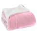 Elegant Comfort Luxe ultra-pluche fluwelen fleece plaid zacht, warm, gezellig | Micromink Sherpa-Backing omkeerbare deken voor bed, bank en bank, effen lichtroze