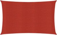 vidaXL Zonnezeil 160 g/m² 4x6 m HDPE Rood