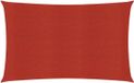 vidaXL Zonnezeil 160 g/m² 4x6 m HDPE Rood