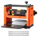 VEVOR Vandiktebank, drie bladen, twee snelheden, 330 mm breedte, elektrische werkbank met 2000 W en 23500 rpm, dubbele wielen, overmatige bescherming, voor harde en zachte houten materialen