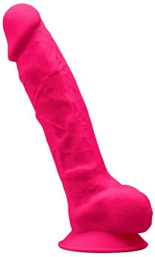 Silexd Dildo, realistisch, roze, dubbele dichtheid, nr. 1, 23 cm