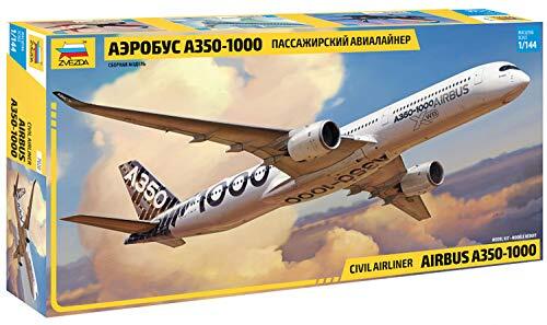 Zvezda 7020 A350-1000 530007020-1:144 Airbus A350-1000 plastic bouwpakket modelbouwset montage bouwpakket voor beginners gedetailleerd, ongelakt