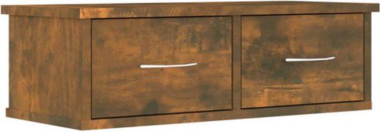 vidaXL Wandkast 60x26x18,5 cm bewerkt hout gerookt eikenkleurig