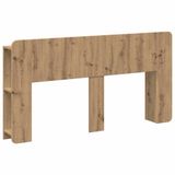 vidaXL Hoofdeinde met opbergruimte van eikenhout, modern, U-vorm, stijlvolle ruimtebesparende opbergoplossing, woondecoratie