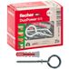 Fischer DuoPower pluggen met gesloten oog, 6 x 30 mm, universeel, voor muur, gatsteen, gipsplaat, 25 stuks, 541745