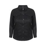 Exxcellent Suèdelook Jacket Plus Size - Zwart