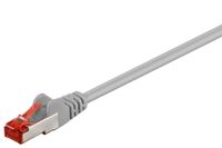 Goobay 50887 CAT 6 verbindingskabel, S/FTP (PiMF), grijs, 2 m kabellengte