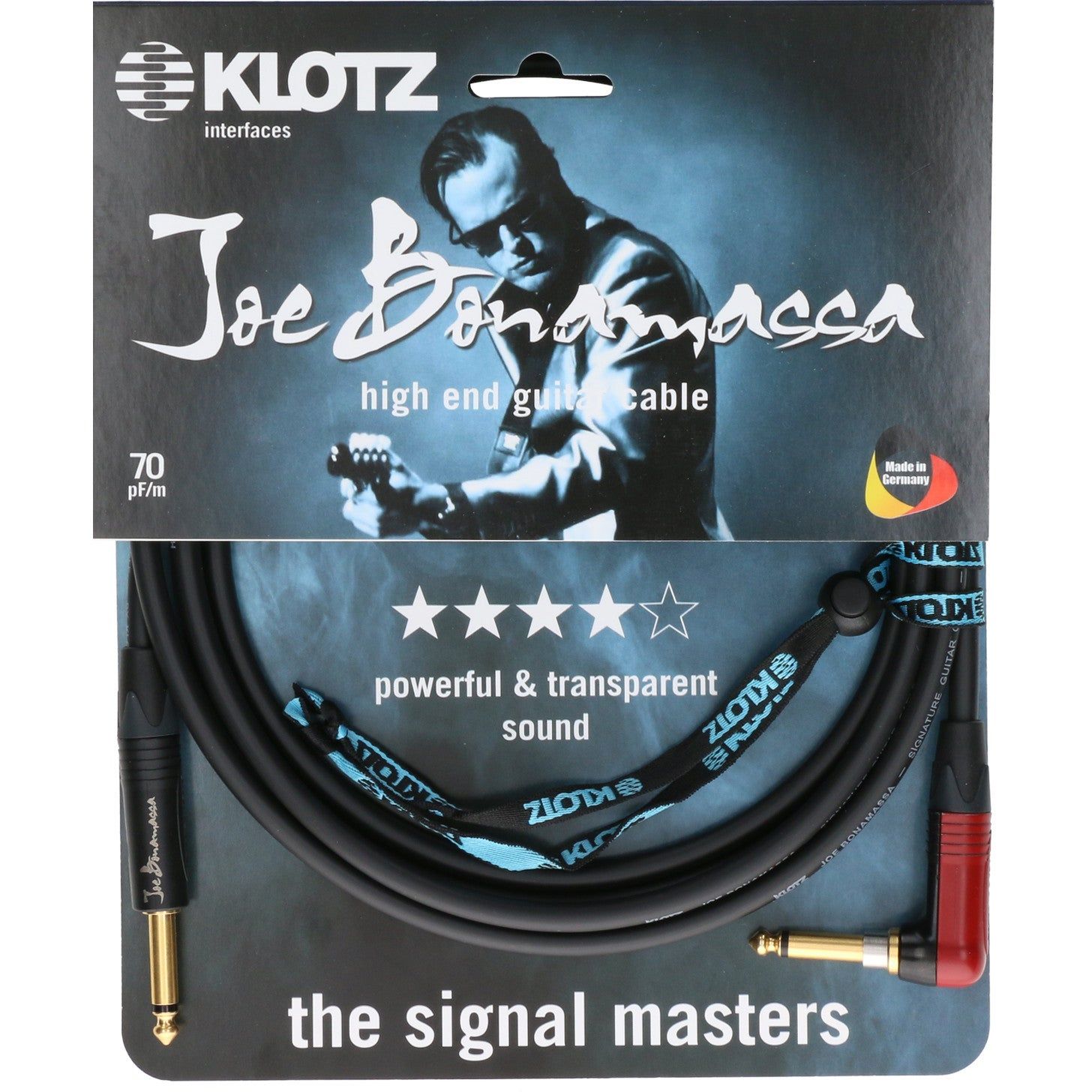 Klotz Joe Bonamassa Gitaarkabel - 4.5 meter - Recht/Haaks