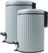 Storage Solutions Koopman International 2x stuks pedaalemmers/vuilnisbakken 3 liter blauw kleur