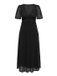 ONLY ONLDANIELLA S/S V-NECK LONG DRESS CSJRS Zwart Dames Maxi Jurk L